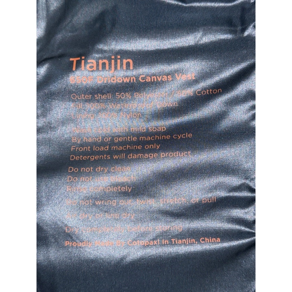 Unisex Cotopaxi Tianjin 650F Down Canvas Vest Men's Size S Women's M  Grey - Picture 12 of 15
